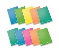 Pigna, Cuaderno Maxi Monocromo FLUO, A4, 80 g/m², 80 páginas + guarda, Tapa dura, Plastificado mate, Interior 5M, Cuadrículas 5 mm, Colores surtidos, 10