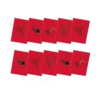 Pigna, Cuaderno Maxi Monocromo Rojo, A4, papel interior 100 g/m², 72 páginas + borde de plomo, cubierta de cartón brillante/opaco, interior 1R, rayado, temas surtidos, Paquete de 10