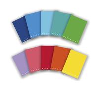 Pigna Cuadernos A5 Monocromo, interior 1R, rayado, papel 80 g/m², tapas surtidas, tamaño A5 15x21 cm, 10 unidades