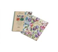 Pigna, Flores de la Naturaleza encuadernadora de espiral de lados cortos, 22,5x 29,7 cm., cuadrados interiores de 5 mm. con cabecera, papel reciclado, 3 unid.