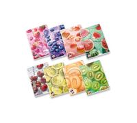Pigna, Maxi Cuaderno Frutas, tamaño A4 21x29,7 cm, 80 páginas + Endpaper, papel 80 g/m², interior 1R, pautado secundaria y bachillerato, tapas surtidas, 10 unid.