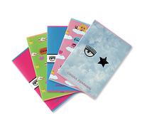 Pigna Maxi cuadernos claros Ferragni x Piña, f. to A4, paquete de 5 unidades, mezcla fantasy B, 1R, rigato, 02321481R
