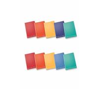 Pigna, Mini cuadernos monocromos, interior 1R, rayado, Tamaño mini 12x17 cm, 80 g, Tapas surtidas, 10
