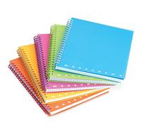 Pigna, Monocromo FLUO PPL cuadernos encuadernados en espiral, A5, 16,6x20,3 cm, 70 hojas, papel 80 g/m², interior 1R, rayado, 5 unid.