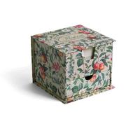Pigna,Organizador de escritorio con cajón,Porta notas flores de la naturaleza,Elegante diseño floral,Ideal para escritorio,Organizador compacto,Fondo beige,Paquete de 1 unidad