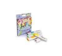 Pigna, Pack de 4 rotuladores fluorescentes NATURE FLOWERS (verde, amarillo, azul, naranja), punta de cincel