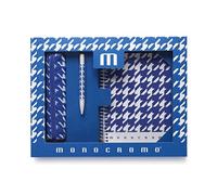 Pigna, PATRON MONOCROMO set de regalo, caja de regalo (estuche, cuaderno espiral, bolígrafo), azul