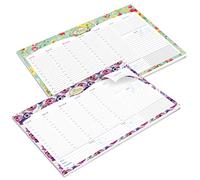 Pigna, Planificador de escritorio NATURE FLOWERS, calendario de escritorio semanal, 2 piezas