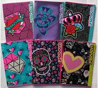 Pigna Seven Girl - Cuaderno maxi de 5 piezas, diseño de manzanilla, animales y gráficos variados, 1 línea, máximo qty + 30% hojas
