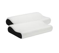 PIKOLIN Home AH32 - Pack de 2 Almohadas viscoelásticas ergonómicas de Doble Funda para Dormir de Lado o Boca Arriba de firmeza Media