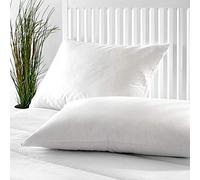 PIKOLIN Home - Almohada de Pluma (50%) y Plumón (50%) | 90x40cm | Firmeza Media | Doble Funda de Algodón | Transpirable | Suave | para Dormir Boca Abajo | HORAI