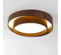 Pilanp Luz de Techo de Grano de Madera de Nogal Luz de Techo de Montaje Empotrado Lámpara de Techo Interior Moderna Iluminación de Techo LED Regulable para Sala de Estar Dormitorio Cocina Hotel