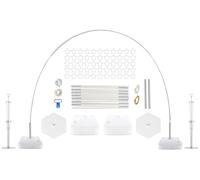 PILIN Kit de Arco de Globo Soporte de Arco de Globo Reutilizable Blanco 2,3x3,2M Ajustable para Bodas, Graduaciones, Cumpleaños, Decoraciones Navideñas
