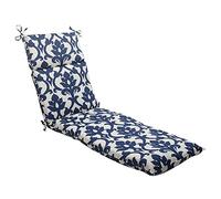 Pillow Perfect Damask - Cojín para diván con Respaldo Dividido para Interiores y Exteriores, con Lazos, Relleno de Fibra de Felpa, Resistente a la Intemperie y a la decoloración, 72.5 x 21 Pulgadas,