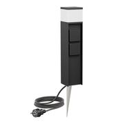 Pilona luminosa PODEL con piqueta de tierra y cable de 2m para exterior 39cm