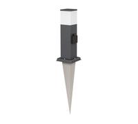 Pilona POLLY con piqueta de suelo para exterior 35cm enchufe antracita G9