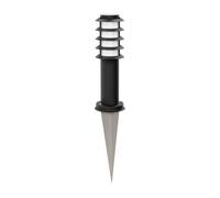 Pilona PORU con pica de suelo para exterior IP44 rejilla 39cm negro in 27