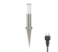 Pilona PORU con pica de suelo y cable de 2m para exterior acero inoxidable
