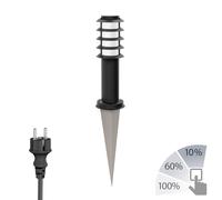 Pilona PORU con pica de suelo y cable de 2m para rejilla exterior IP44 39cm