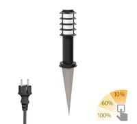 Pilona PORU con pica de suelo y cable de 2m para rejilla exterior IP44 39cm