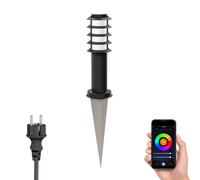Pilona PORU con pica de suelo y cable de 2m para rejilla exterior IP44 39cm