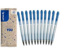 PILOT - 10+1 GRATIS BPS Matic - Bolígrafo - Azul - Punta Fina | Escritura Ultra Fluida y Cómoda - Secado Rápido - Retráctil y Recargable - Azul - Punta Fina (0,7mm)