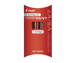 Pilot 259300302 cartucho de tinta - Recambio de bolígrafo (Rojo, V5/V7)