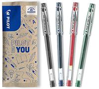 PILOT - 4 G-Tec C4 - Roller Tinta Gel - Multicolor - Punta Ultrafina | Ideal para Trabajos de Precisión, Caligrafía, Dibujo Técnico - Negro, Azul, Rojo, Verde - Trazo Ultrafino (0,2mm)