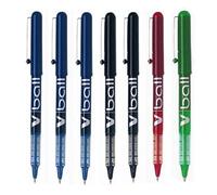 PILOT-7 Rotuladores V-BALL 0,5 (3 Azules, 2 Negros,1 Rojo y 1 Verde)