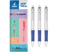 Pilot Acroball - Bolígrafo Begreen 79% reciclado, paquete de 3, punta mediana 1,0 mm, ideal para escritura, escuela, hogar, revisión, oficina (blanco)