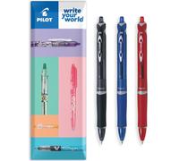 PILOT Acroball Bolígrafo retráctil, gama Begreen 79% reciclado, paquete de 3 bolígrafos, punta mediana de 1,0 mm, ideal para escribir, escuela, hogar, revisión, oficina (mixto)