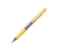 Pilot boligrafo de bola retractil supergrip - punta redonda 1.0mm - trazo 0.27mm - tinta de aceite - grip ergonomico - color amarillo (12 uds)