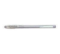 Pilot boligrafo de gel g1 - recargable - punta de bola 0.7mm - trazo 0.32mm - cuerpo transparente - color plata (12 uds)