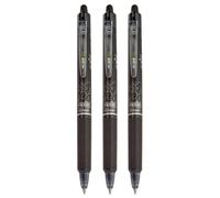 Pilot Bolígrafo Frixion Clicker 0,7mm Retráctil Grip Tinta Borrable Negro (Pack de 3)