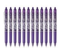 Pilot Bolígrafo Frixion Clicker 0,7mm Retráctil Grip Tinta Borrable Violeta (Pack de 12)