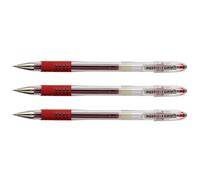 Pilot Bolígrafo G-1 Grip 05 Punta Bola Metálica 0,5mm Tinta de Gel Brillante Negro (Pack de 3)