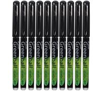 Pilot Bolígrafo Green Ball 7 Reciclado Punta 0,7 mm Tinta Líquida Negro (Pack de 10)
