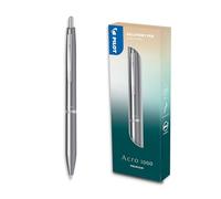 Pilot Bolígrafo Acro 1000 – Punta 1,0 mm, Tinta negra, Recargable y retráctil – Gris