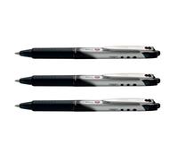 Pilot Bolígrafo Roller V-Ball 07 Retráctil Punta 0,7 mm Tinta Líquida Negro (Pack de 3)