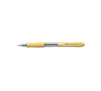 Pilot - Boligrafo super grip amarillo -retractil -sujecion de caucho -tinta base de aceite (12 unidades)