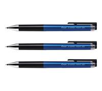 Pilot Bolígrafo Synergy Point 0,5 mm Retráctil Grip Tinta Gel Azul (Pack de 3)