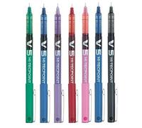 Pilot Bolígrafos BX V5 Hi-Tecpoint Extra fino Punta 0.5 mm Anchura línea 0.3 mm Paquete 7 colores