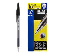 Pilot BP-S Pilot - Paquete de 12 bolígrafos de bola con trazo medio, negro