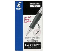Pilot BPGB-10R-F Bolígrafo de bola a presión Supergrip negro punta 0 7 punta 0 27 mm (conf.12)