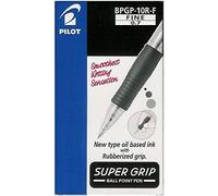 Pilot BPGB-10R-F Bolígrafo de bola a presión Supergrip negro punta 0 7 punta 0 27 mm (conf.12)