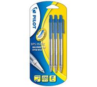 Pilot BPS Matic - Blíster de 3 bolígrafos (punta fina, color azul
