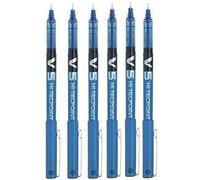 Pilot BX V5 Hi-Tecpoint - Bolígrafo de punta redonda extrafina - 0,5 mm - línea de 0,3 mm - 6 unidades - color azul