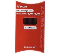 Pilot Cartuchos de tinta Hi-Tecpoint V5/V7 – Recargables Rojo Pack de 3