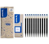 PILOT - Caja de 10 + 1 de Regalo Recambios BLS-G2-7 - Compatibles con Rollers PILOT 0,7 mm G2, G2 Plus, B2P Gel - Tinta Gel Intensa - Azul - Punta Media