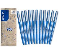 PILOT - Caja de 10 +1 Gratis Fineliner - Rotuladores - Escritura Fina con Tinta Líquida - Trazo Fluido - Secado Rápido - Azul - Punta Media